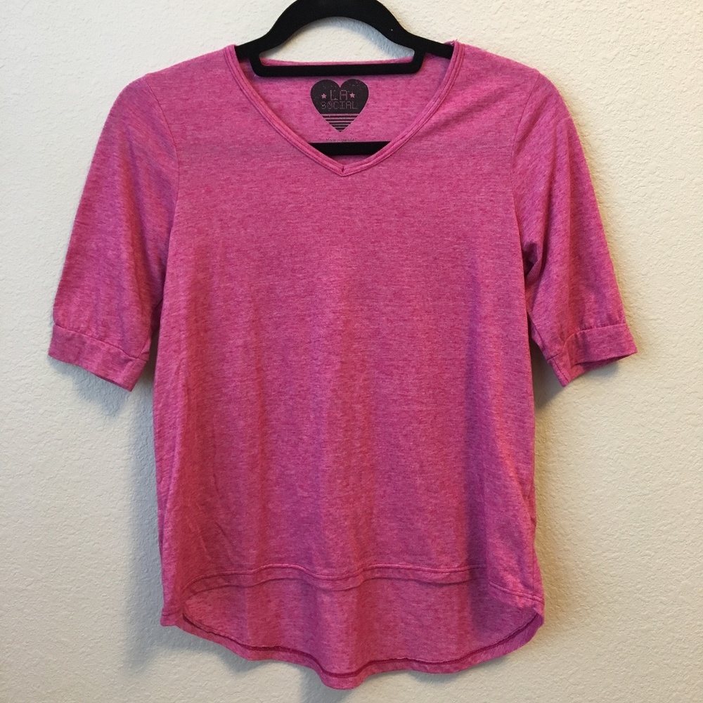 LA Social Pink High Low Shirt | girls XL